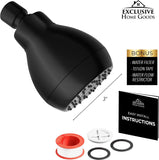 Deluxe Matte Black High-Pressure Shower Head