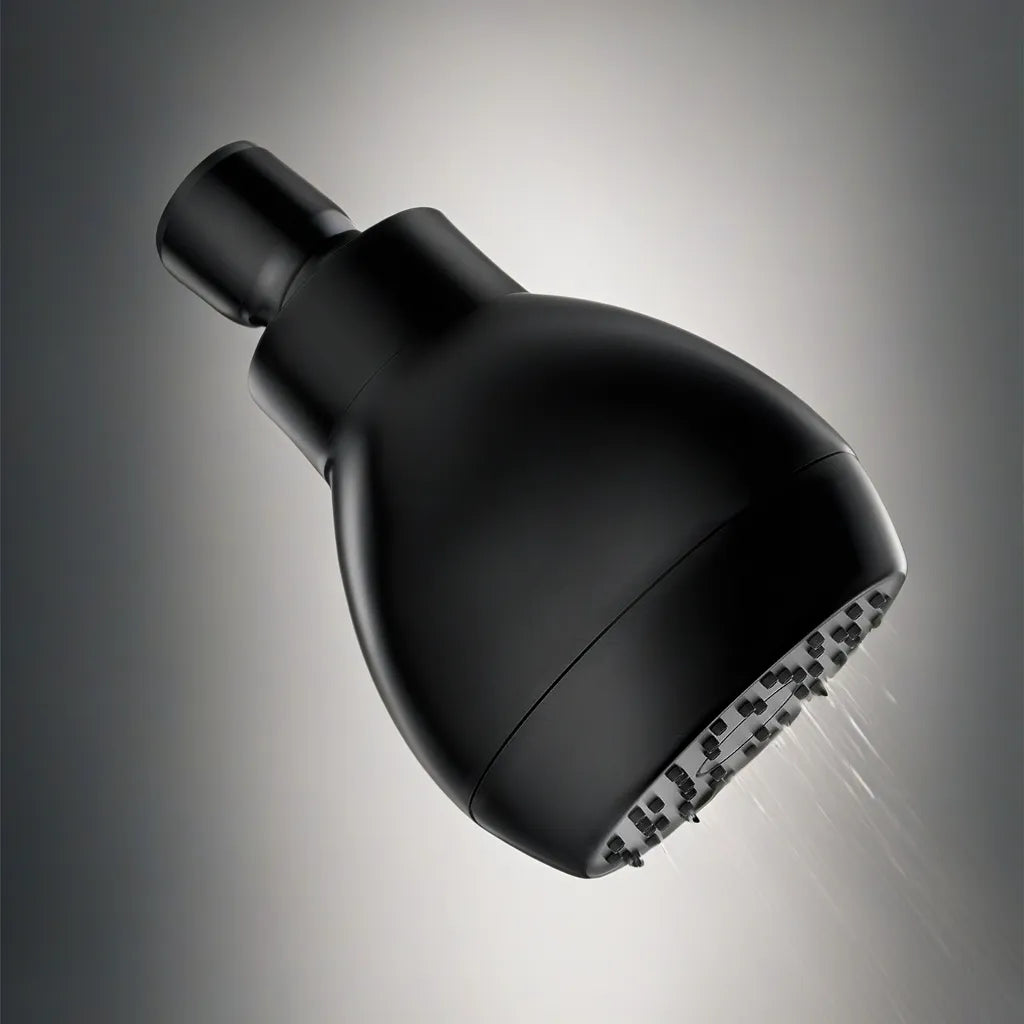 Deluxe Matte Black High-Pressure Shower Head