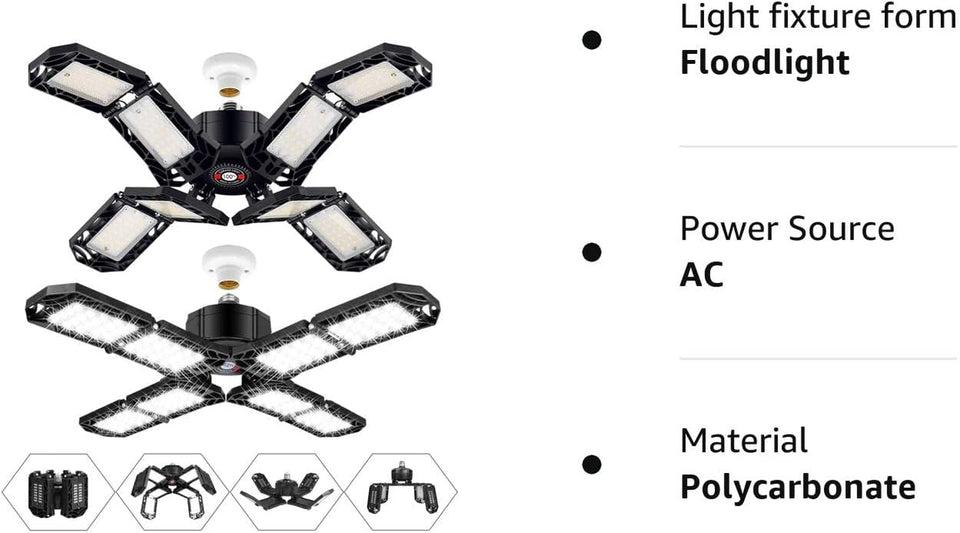 Ultra-Bright LED Garage Lights, 150W, 15000 Lumen